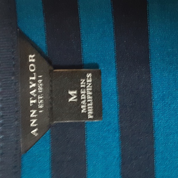 ANN TAYLOR BLACK AND WHITE STRIPED DRESS, MEDIUM - Picture 6 of 10